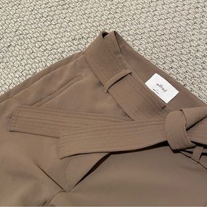 Aritzia Wilfred Tie Front Pants Color Shitake